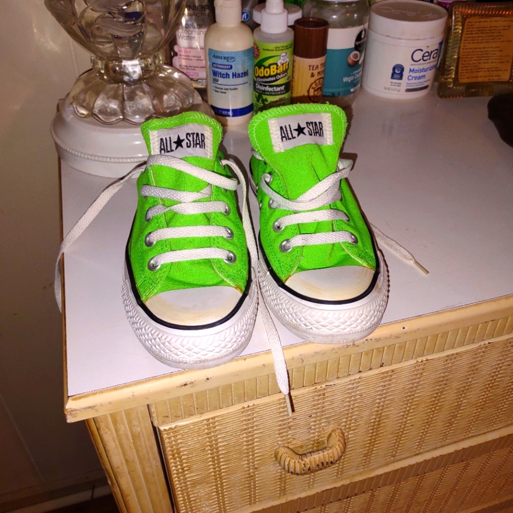 Flourescent green chuck Taylor all-star Converse shoes unisex